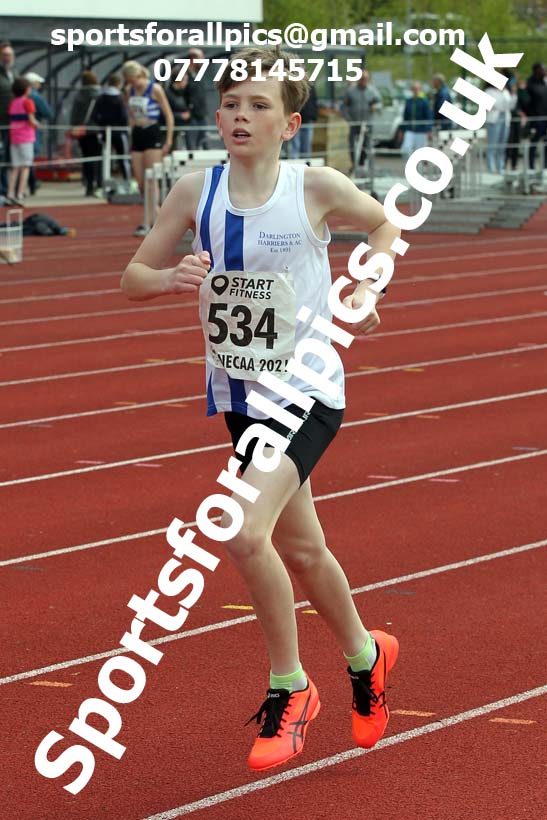 1500 metres, 2021 NECAA Middlesbrough Open Meting, Sunday, May 9th. Photo: David T. Hewitson/Sports for All Pics